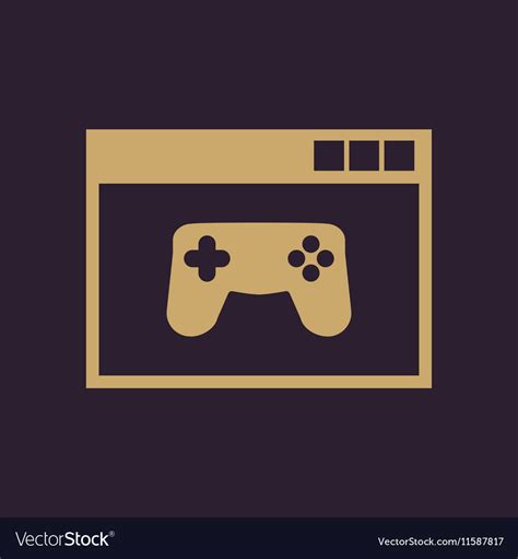 Online game icon design gaming Royalty Free Vector Image