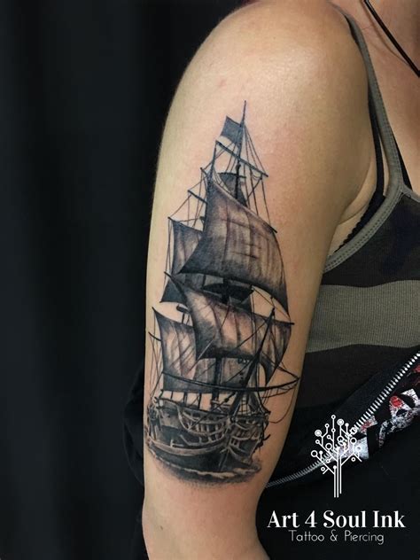 Black Pearl Tattoo | Tatouage bateau, Tatouage