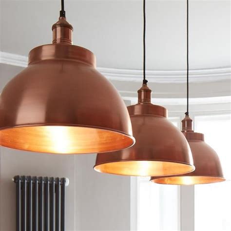 Brooklyn Dome Pendant - 13 Inch - Copper | Copper lighting, Copper ceiling lights, Copper ...