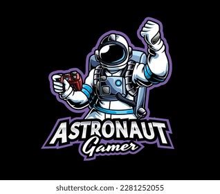 Astro Gaming Mascot Logo Design Astronaut Stock Vector (Royalty Free ...