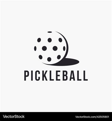 Minimalist pickleball logo icon Royalty Free Vector Image