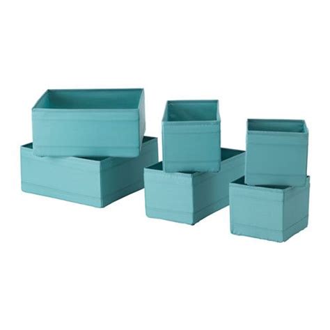 SKUBB Box, set of 6 - light blue, - - IKEA Ikea Drawers, Storage Drawers, Storage Boxes, Toy ...