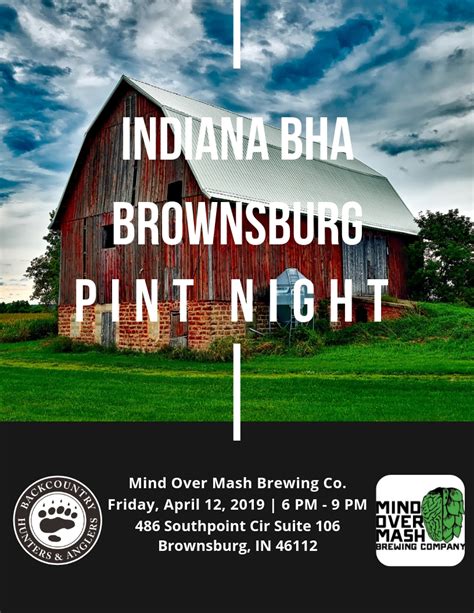 Brownsburg, Indiana Pint Night - Backcountry Hunters and Anglers