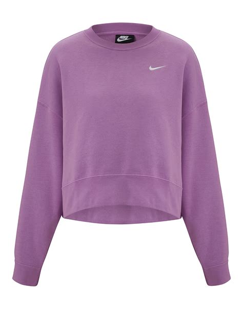 Nike Womens Fleece Crewneck Trend Sweatshirt - Purple | Life Style Sports IE