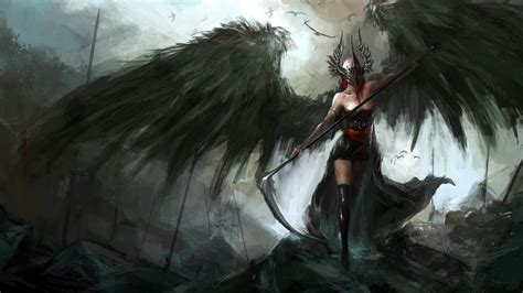 wings, Art, Fantasy, Braid, Hat, Fallen, Angel Wallpapers HD / Desktop and Mobile Backgrounds