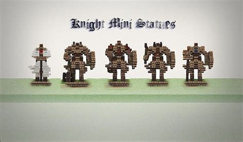 Knight mini statues Minecraft Map