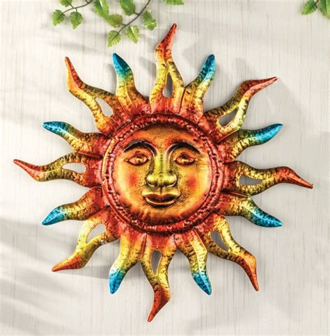 Amazon.com: Metallic Sun Southwestern Patio Porch Hanging Sign Wall Plaque Sunburst Art: Home ...