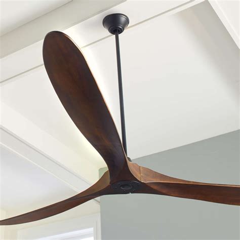 Matte Black with Walnut In Use | Large ceiling fans, Ceiling fan, Wooden ceiling fans