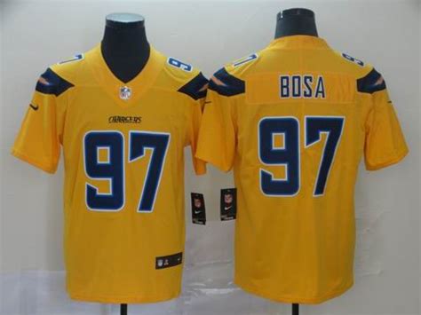 San Diego Chargers #97 BOSA yellow interverted jersey