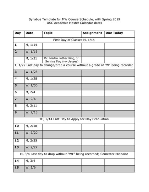 47 Editable Syllabus Templates (Course Syllabus) ᐅ TemplateLab