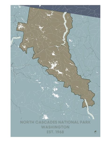 North Cascades National Park Map | Cascade national park, North ...