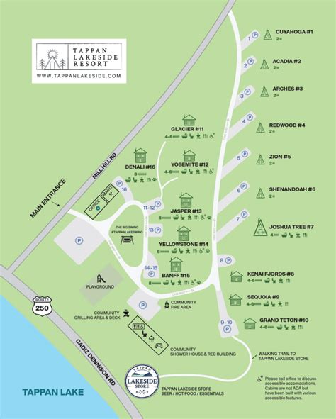 Resort Map - Tappan Lakeside Resort