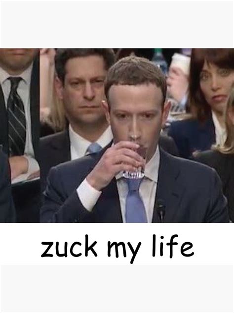 "Mark Zuckerberg "zuck my life" meme " Canvas Print by store7 | Redbubble