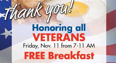 Free Breakfast for Veterans - Buehler's Fresh Foods