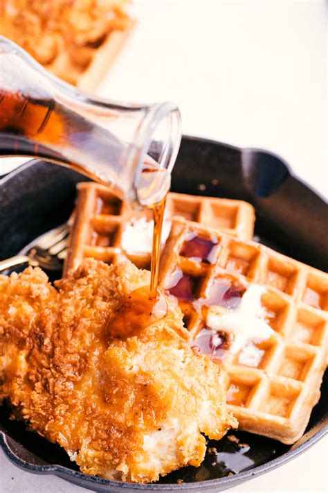 Easy Chicken and Waffles | The Food Cafe | Just Say Yum