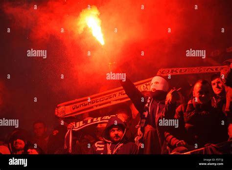 Schalke 04 fans, pyrotechnics Stock Photo - Alamy