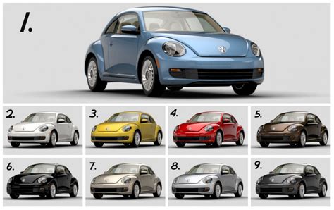 VW Beetle Color Options