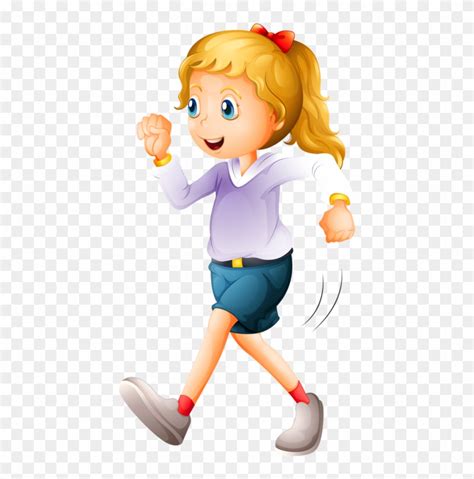 Clipart Woman Walking - Cartoon Images Of Girl Walking, HD Png Download - 463x800 (#2251561 ...