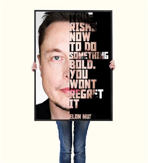 Elon Musk Poster Motivational Wall Art SpaceX Decor Premium | Etsy