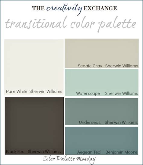 Transitional Paint Color Palette (Color Palette Monday #3)..