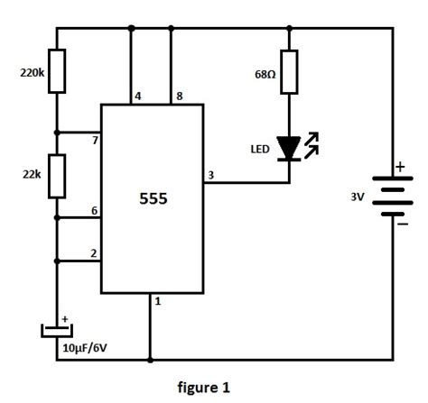Flashing Led Using 555 Timer Circuit Diagram