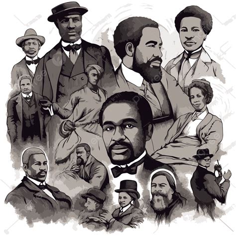 Transparent Black History Vector, Sticker Clipart, In The Style Of Graphic Illustration Cartoon ...
