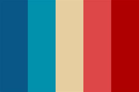 Beige Blue Red Color Palette