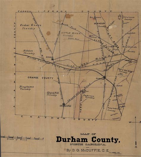 Historic Durham County and city maps