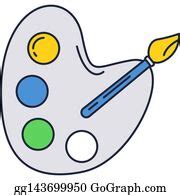 810 Paint Pallet Icon Artist Color Palette Vector Clip Art | Royalty Free - GoGraph