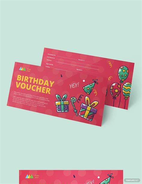 Birthday Coupon Template in Pages, Publisher, Word, Illustrator, PSD ...