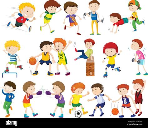 A set of kids activities illustration Stock Vector Image & Art - Alamy