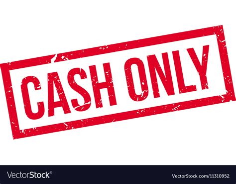 Cash Only rubber stamp Royalty Free Vector Image