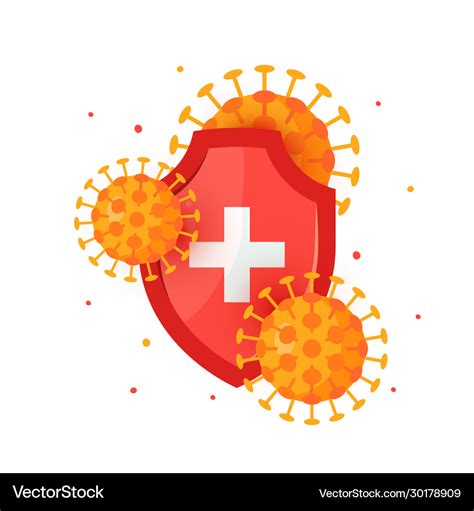 Immune system icon in cartoon style Royalty Free Vector