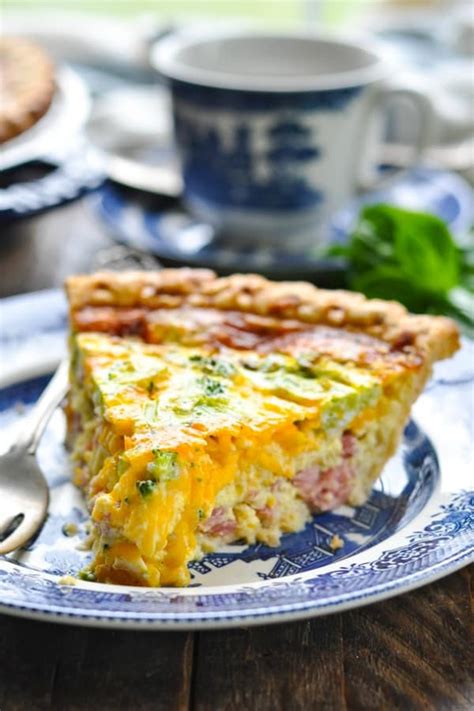 Ham, Cheddar and Broccoli Quiche - The Seasoned Mom