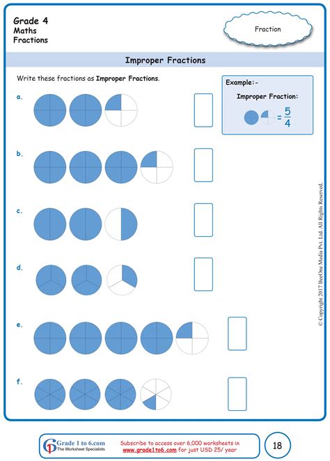 Fractions Worksheets Grade 6 Doc - Worksheets