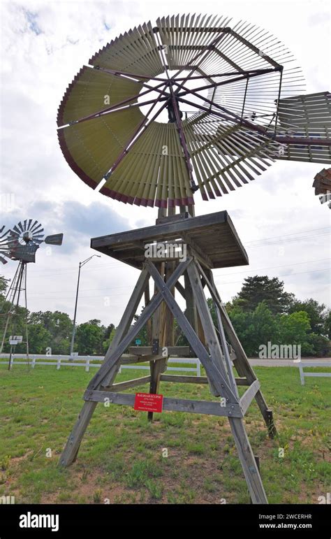 Windmills at the Shattuck Windmill Museum and Park in Shattuck Oklahoma, Railroad Eclipse ...