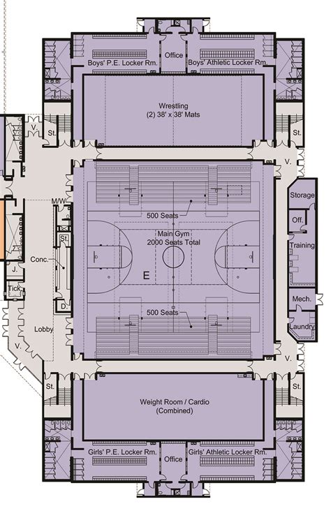 High School Gymnasium Floor Plan