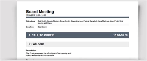Board Meeting Minutes Templates | MeetingBooster