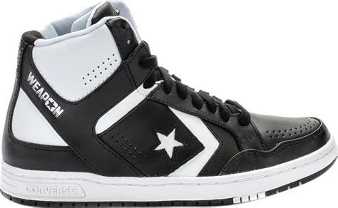 CONVERSE WEAPON MID Mens 10.5 Black White Leather 144545C NEW | Converse, Leder