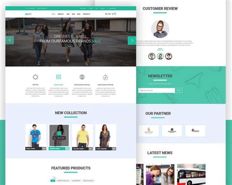 eCommerce website Free PSD Template – Download PSD