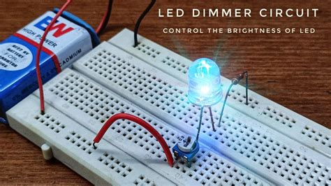 How to control the brightness of LED using Potentiometer| LED Dimmer Circuit on a breadboard ...