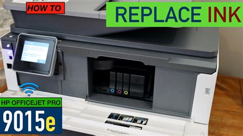 HP OfficeJet Pro 9015e Ink Cartridge Replacement. - YouTube