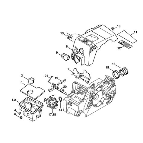 Stihl MS 170 Chainsaw (MS170D) Parts Diagram, Air Filter