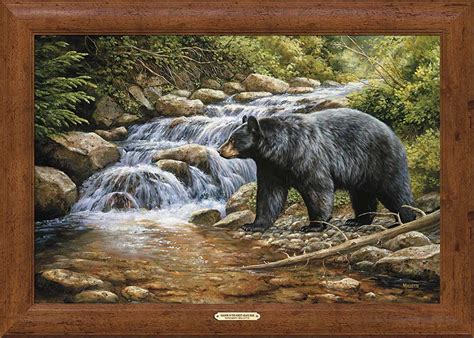 Shadow of the Forest Black Bear Framed Canvas Art Print Wall Art - Wall Decor - Wild Wings