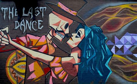 last, dance skeleton, woman dancing painting, street art, graffiti, urban, street, paint | Piqsels