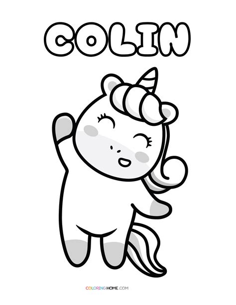 Colin Unicorn Coloring Page - Coloring Home