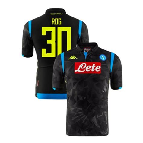 Napoli 2018/19 Champions League Away #30 Marko Rog Black Jersey - Authentic