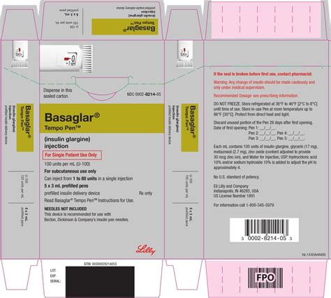 Basaglar Dosing Chart