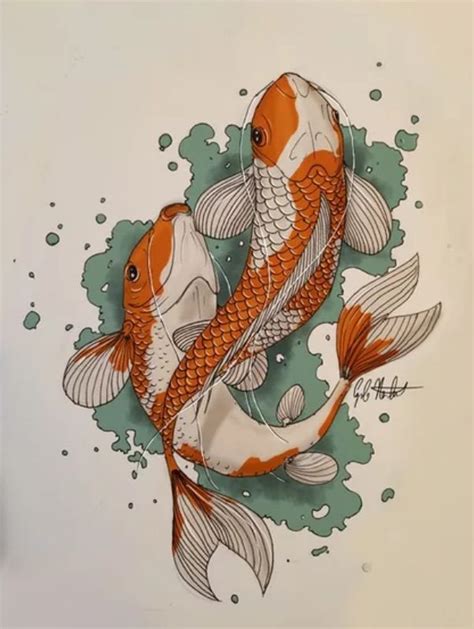 Koi Art Print | Koi art, Koi fish drawing, Fish art