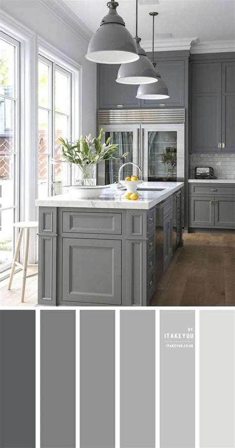 Grey Colour Palette for Kitchen | Grey kitchen colors, Colorful kitchen decor, Grey blue kitchen